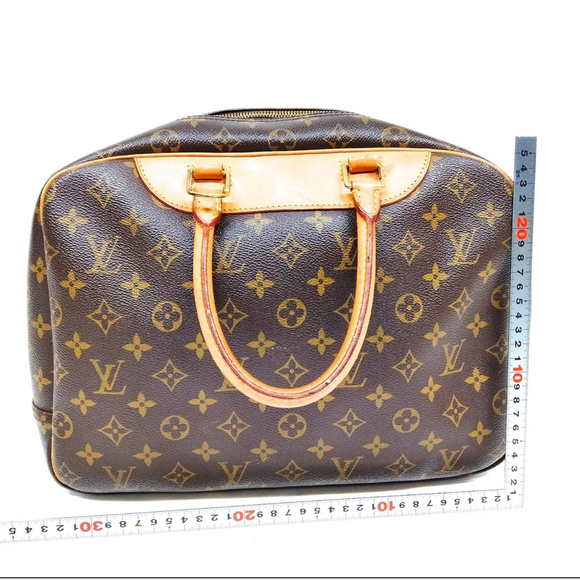 Women's Louis Vuitton Brown Monogram Leather Deauville Handbag - Picture 2 of 9